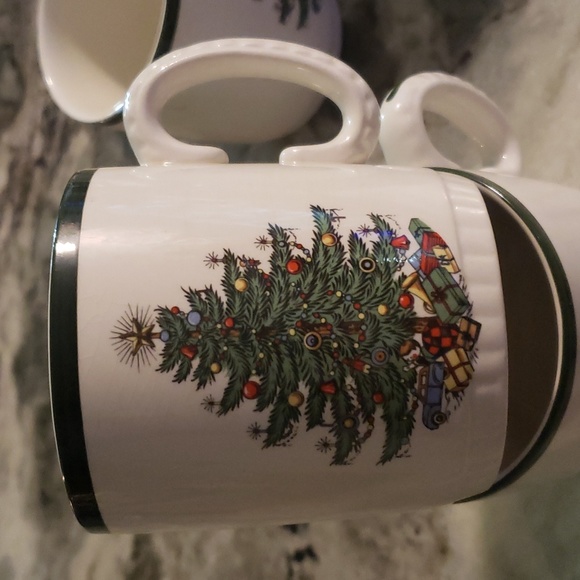 Cuthbertson Original Christmas Tree Made in England Coffee Mug Set Of 4 #2 - Picture 3 of 6